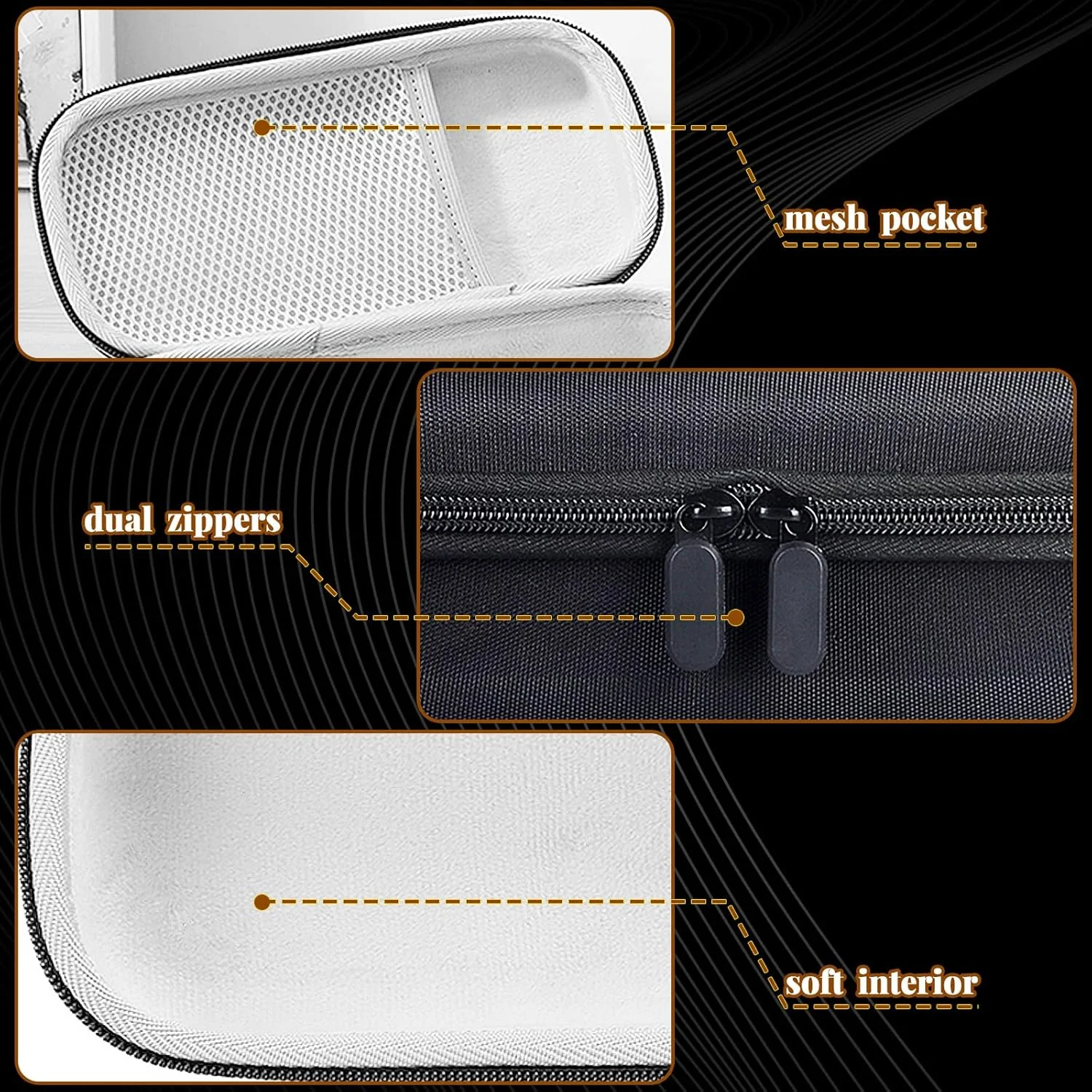 کیف سخت برای اسپیکر قابل حمل Bose SoundLink Flex با جیب توری برای کابل شارژ USB Type C