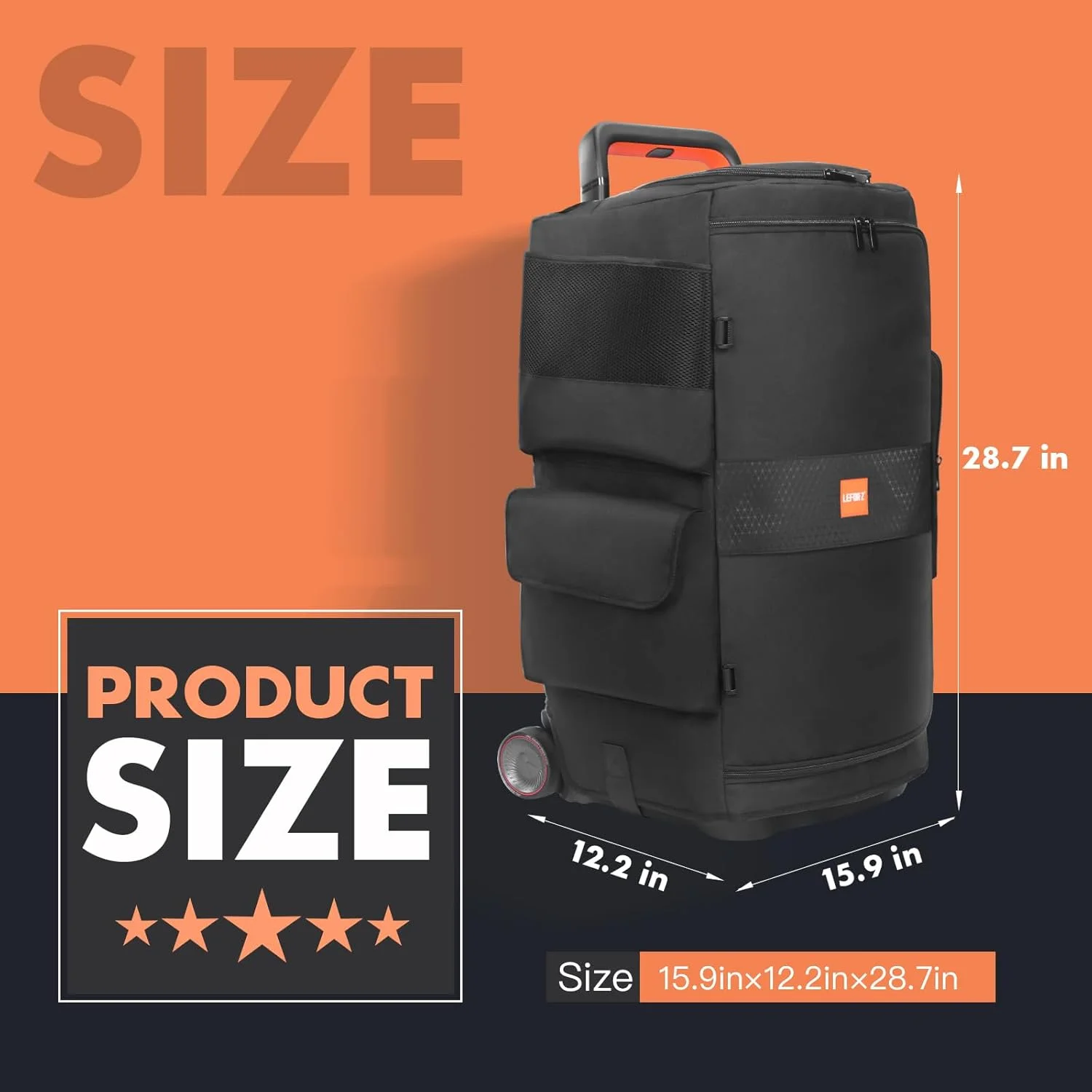 کیف بلندگو LEFOR·Z سازگار با JBL PartyBox 520، کیف نگهداری و پوشش ضد گرد و غبار بلندگوی قابل حمل مناسب برای JBL PartyBox 520 برای مسافرت در فضای باز، فقط کاور