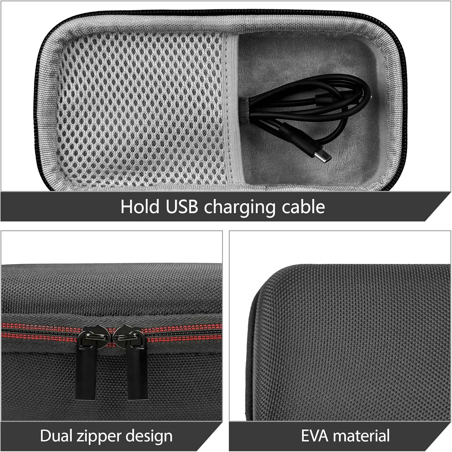کیف اسپیکر بلوتوث Musiin سازگار با مارشال Emberton 3/2، بدنه سخت با آستر نرم، جیب توری بالایی و زیپ های دوتایی روان، قابل حمل برای مسافرت، استفاده در فضای باز و نگهداری روزمره