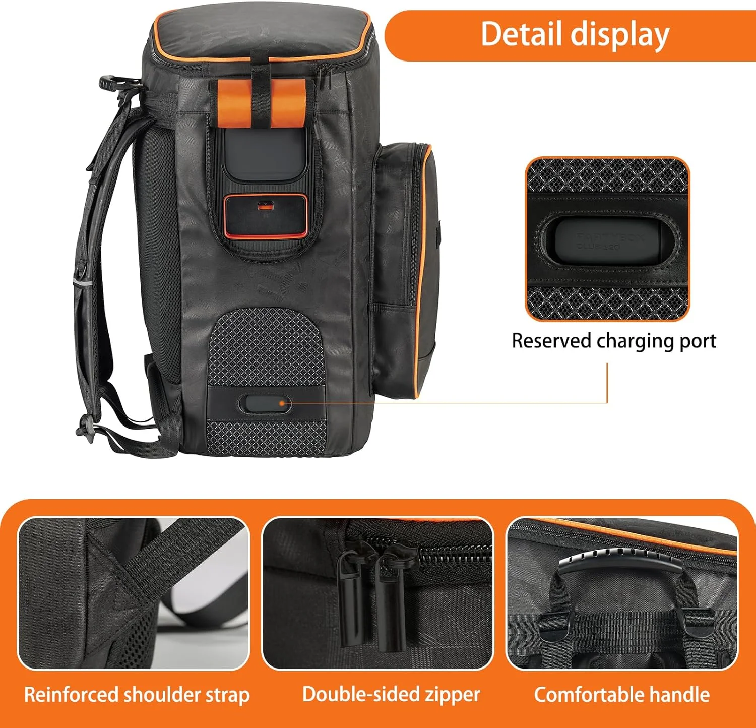 کیف حمل اسپیکر Jeachan، کیف مقاوم حمل اسپیکر سازگار با JBL Party Box 120، کوله پشتی کیف حمل اسپیکر قابل حمل کیف حمل اسپیکر Jeachan، کیف مقاوم حمل اسپیکر سازگار با JBL Party Box 120، کوله پشتی کیف حمل اسپیکر قابل حمل