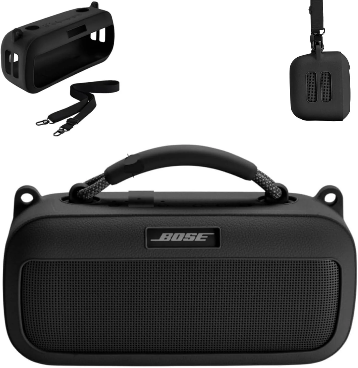 محافظ سیلیکونی Ferbao برای اسپیکر Bose SoundLink Max، کاور سیلیکونی با بند شانه برای Bose SoundLink Max