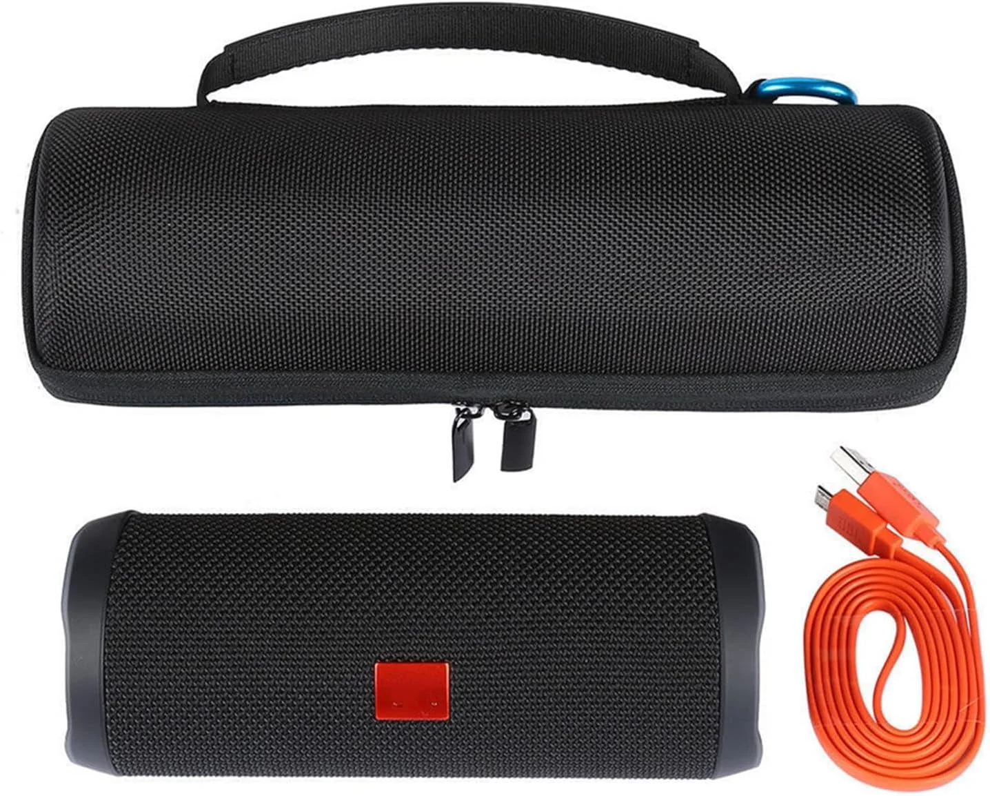 کیف حمل سخت EVA قابل حمل eWINNER، کیف محافظ مسافرتی سخت برای بلندگو بلوتوث بی سیم ضد آب و ضد ضربه JBL Flip 4/Flip 5/Flip 6، دوشاخه USB و کابل (برای JBL Flip4/5/6)