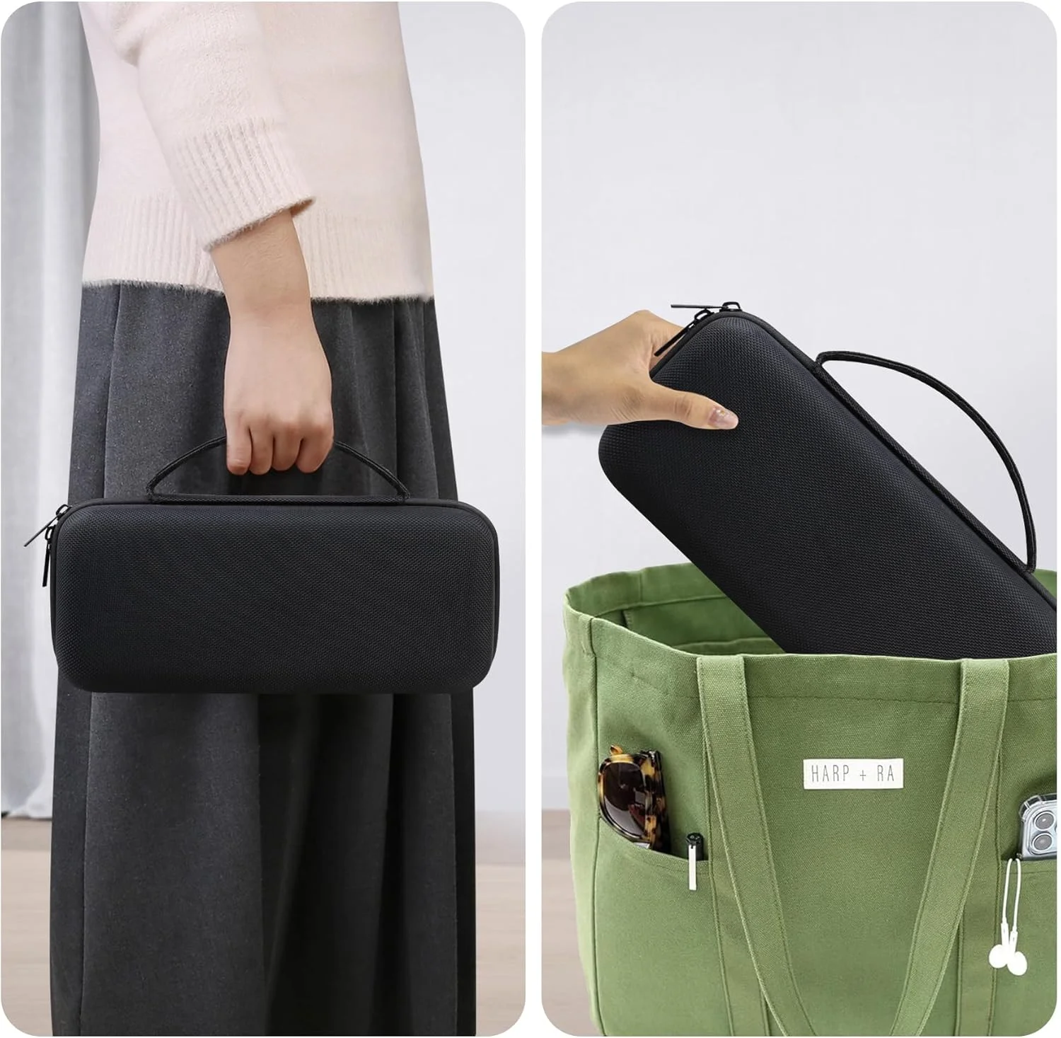 کیف حمل سخت RAIALL برای اسپیکر بلوتوثی قابل حمل ضد آب JBL Charge 6، کیف محافظ و نگهداری JBL Charge 6، جیب توری اضافی برای کابل USB و لوازم جانبی، مشکی کیف حمل سخت RAIALL برای اسپیکر بلوتوثی قابل حمل ضد آب JBL Charge 6، کیف محافظ و نگهداری JBL Charge 6، جیب توری اضافی برای کابل USB و لوازم جانبی، مشکی