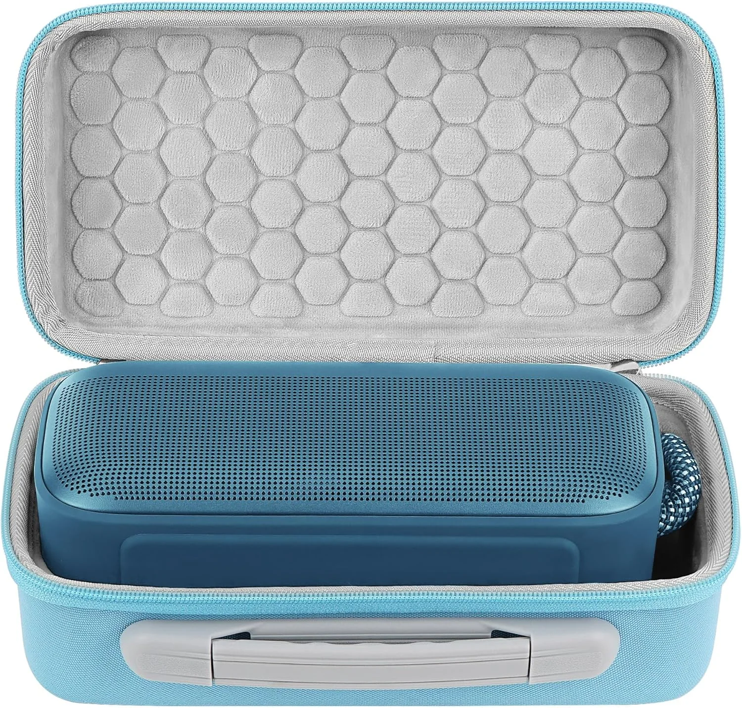 Geekria Shield Speaker Case Compatible with Bose Soundlink Plus Portable Bluetooth Speaker, Replacement Protective Hard Shell Travel Carrying Bag (Blue)