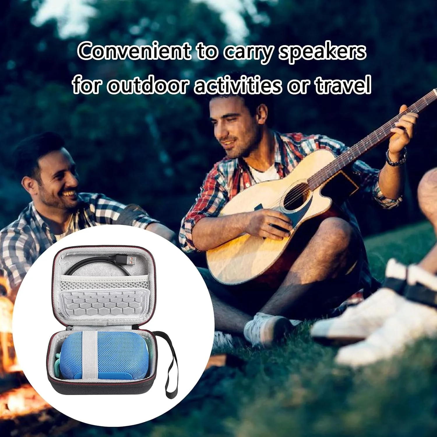 کیف حمل جمع و جور و سبک وزن برای بلندگوها با روکش مواد مقاوم در برابر آب و پوشش سخت EVA
