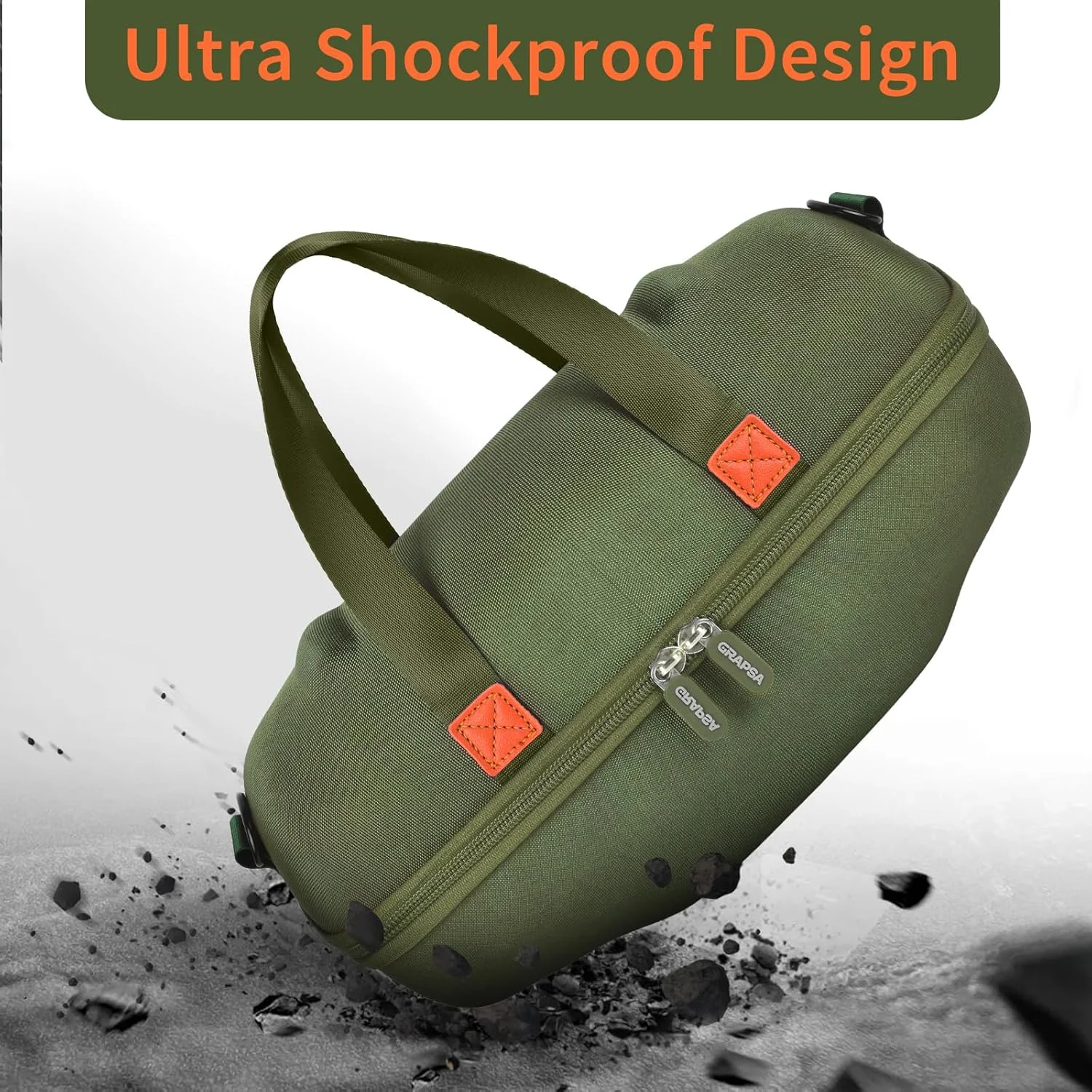 کیف محافظ سازگار با اسپیکر بلوتوثی بی‌سیم ضدآب قابل حمل JBL Xtreme 4/3. سازمان دهنده و کیف حمل مسافرتی با نگهدارنده آداپتور (فقط جعبه) - مشکی