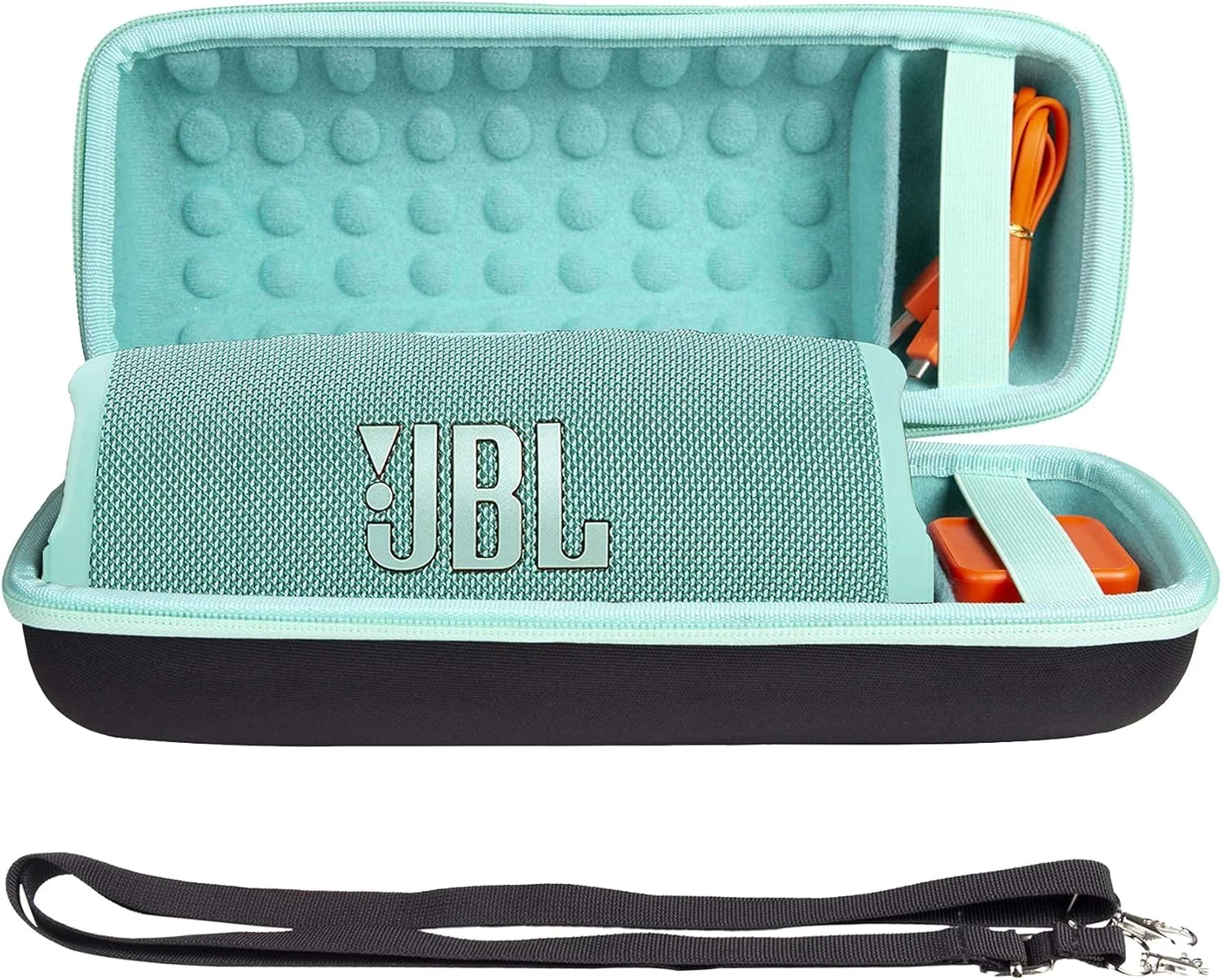 کیف حمل سخت Khanka برای اسپیکر بلوتوث قابل حمل JBL Charge 6/ Charge 5/ Charge 4 به همراه بند شانه‌ای، فقط کیف