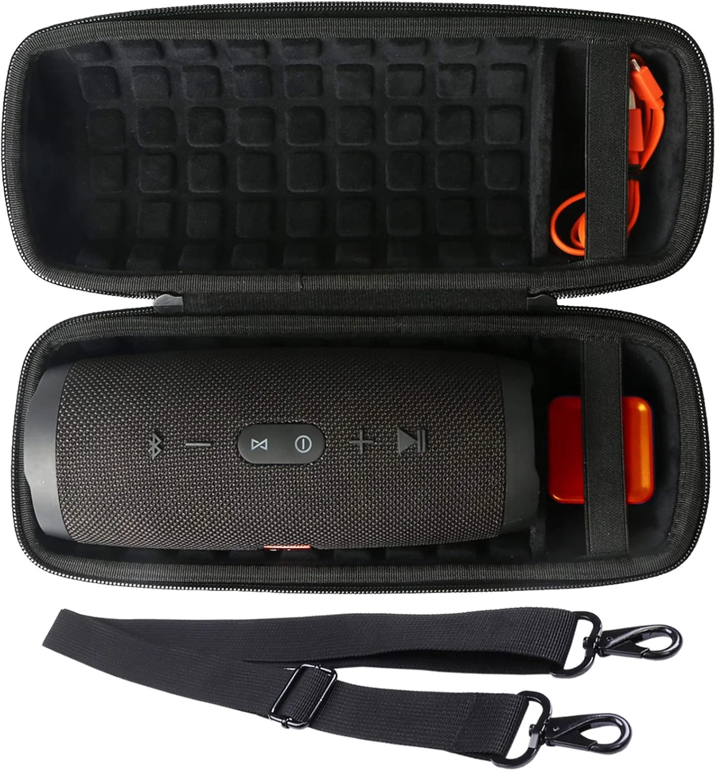 کیف حمل سخت EVA مدل co2CREA مناسب برای اسپیکر بلوتوثی قابل حمل JBL Charge 4 / JBL Charge 5 WiFi، فقط کیف مشکی