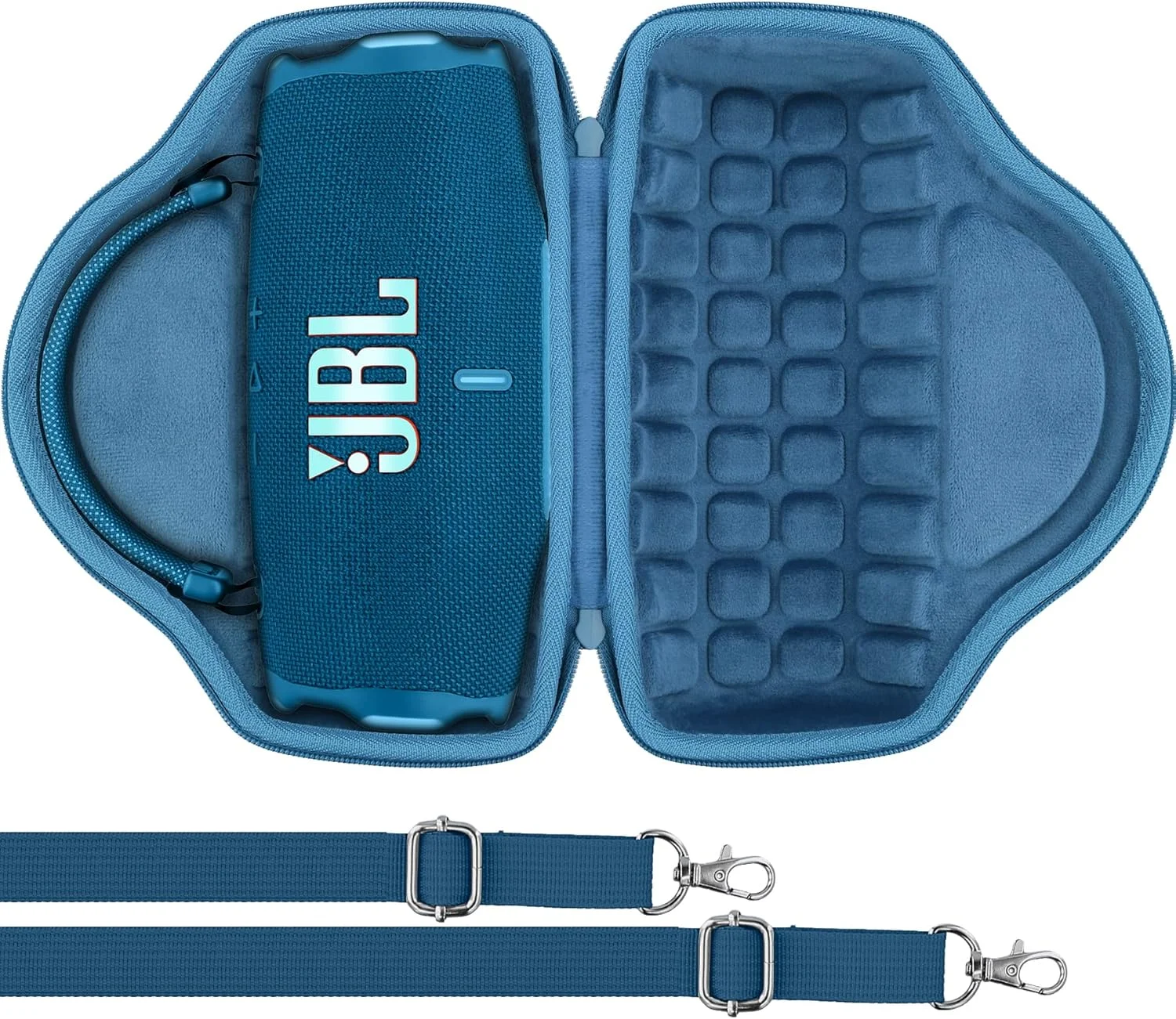 کیف حمل سخت Aenllosi برای اسپیکر بلوتوثی JBL Charge 6 با بند شانه، آبی، فقط کیف