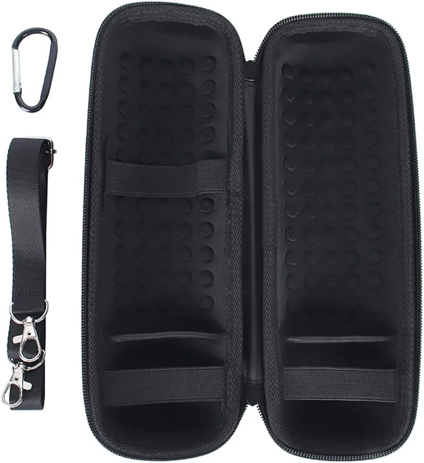 کیف سخت CRUVURBI یونیورسال برای اسپیکر بلوتوثی JBL Flip 6، کاور محافظ ضد ضربه و ضد گرد و غبار با بند شانه (مشکی)