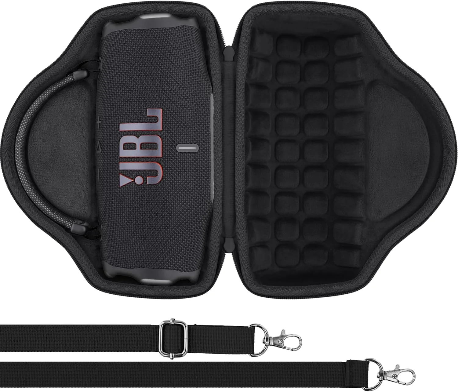 کیف حمل سخت Aenllosi برای اسپیکر بلوتوثی JBL Charge 6 به همراه بند شانه، مشکی، فقط کیف