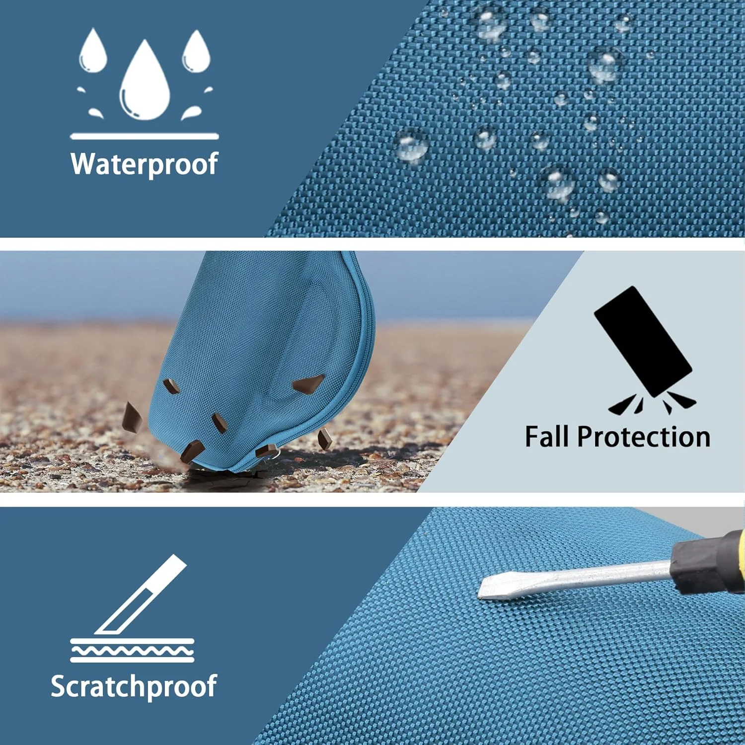 کیف حمل سخت Aenllosi برای اسپیکر بلوتوثی JBL Charge 6 با بند شانه، آبی، فقط کیف