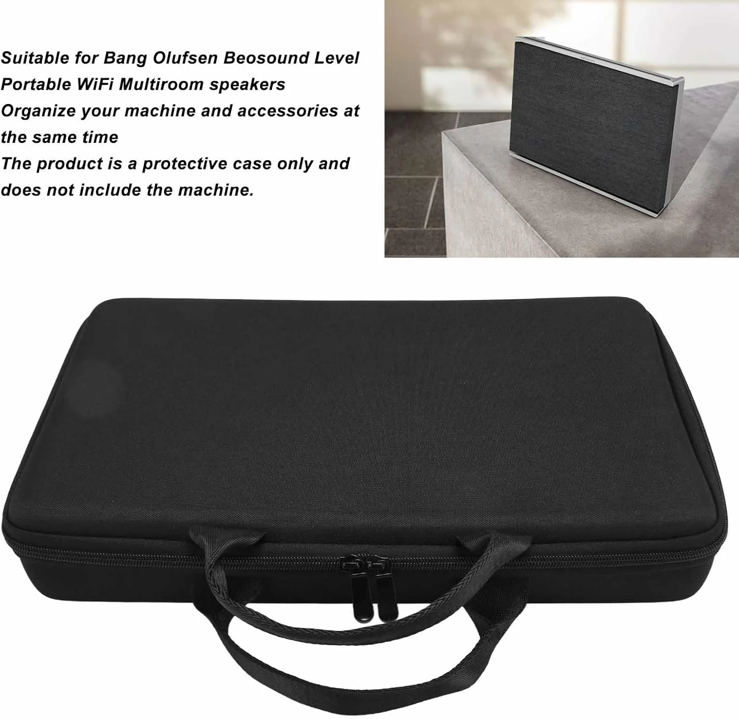 کیف سخت BROLEO برای Beosound Level، کیف محافظ بلندگوی قابل حمل، کیف حمل سخت ضد آب بی سیم برای لوازم جانبی بلندگو