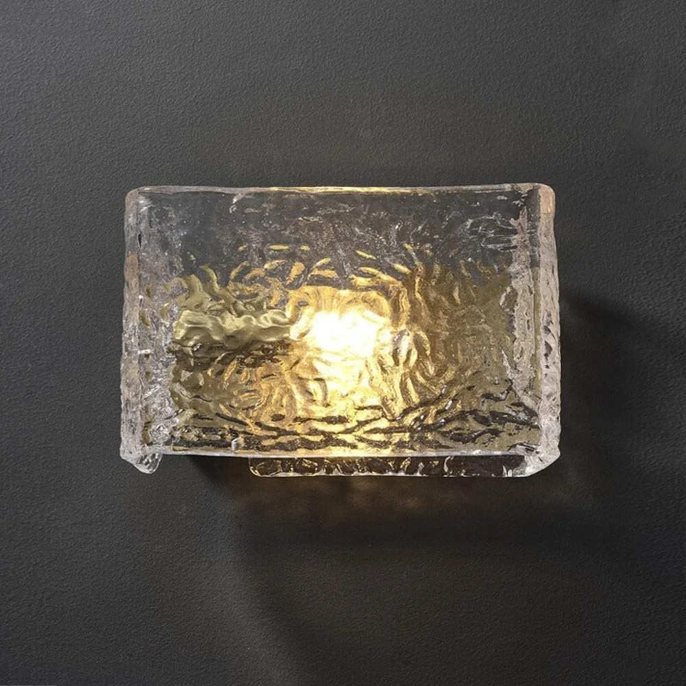 چراغ دیواری شیشه ای با طرح موج آب پست مدرن، لوستر دیواری لوکس تمام مسی به سبک نوردیک، روشنایی داخلی، مناسب برای ویلا، رستوران ها، اتاق خواب، کنار تخت، راهرو، اتاق نشیمن و اتاق هتل، سرپیچ E14