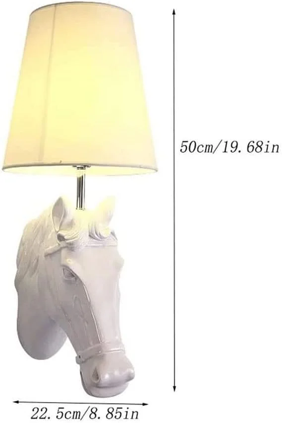 چراغ دیواری LED MJUOIO، مدل نوردیک، ساخته شده از رزین و پارچه، با طراحی خلاقانه سر اسب، چراغ دیواری مدرن و ساده با بدنه فلزی، مناسب برای اتاق هتل، رستوران، دفتر کار، اتاق نشیمن، راهرو و ویلا چراغ دیواری LED MJUOIO، مدل نوردیک، ساخته شده از رزین و پارچه، با طراحی خلاقانه سر اسب، چراغ دیواری مدرن و ساده با بدنه فلزی، مناسب برای اتاق هتل، رستوران، دفتر کار، اتاق نشیمن، راهرو و ویلا