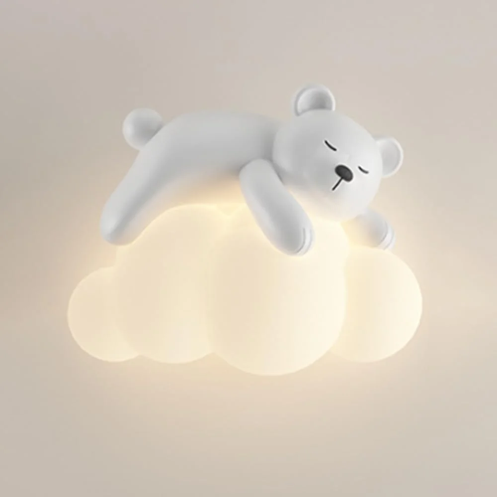 چراغ دیواری LED کارتونی Jadssox برای اتاق خواب، چراغ دیواری زیبا 12 وات برای اتاق کودک، چراغ دیواری سخت سیم کشی شده اکریلیک اتاق دخترانه پسرانه به شکل ابر، سفید