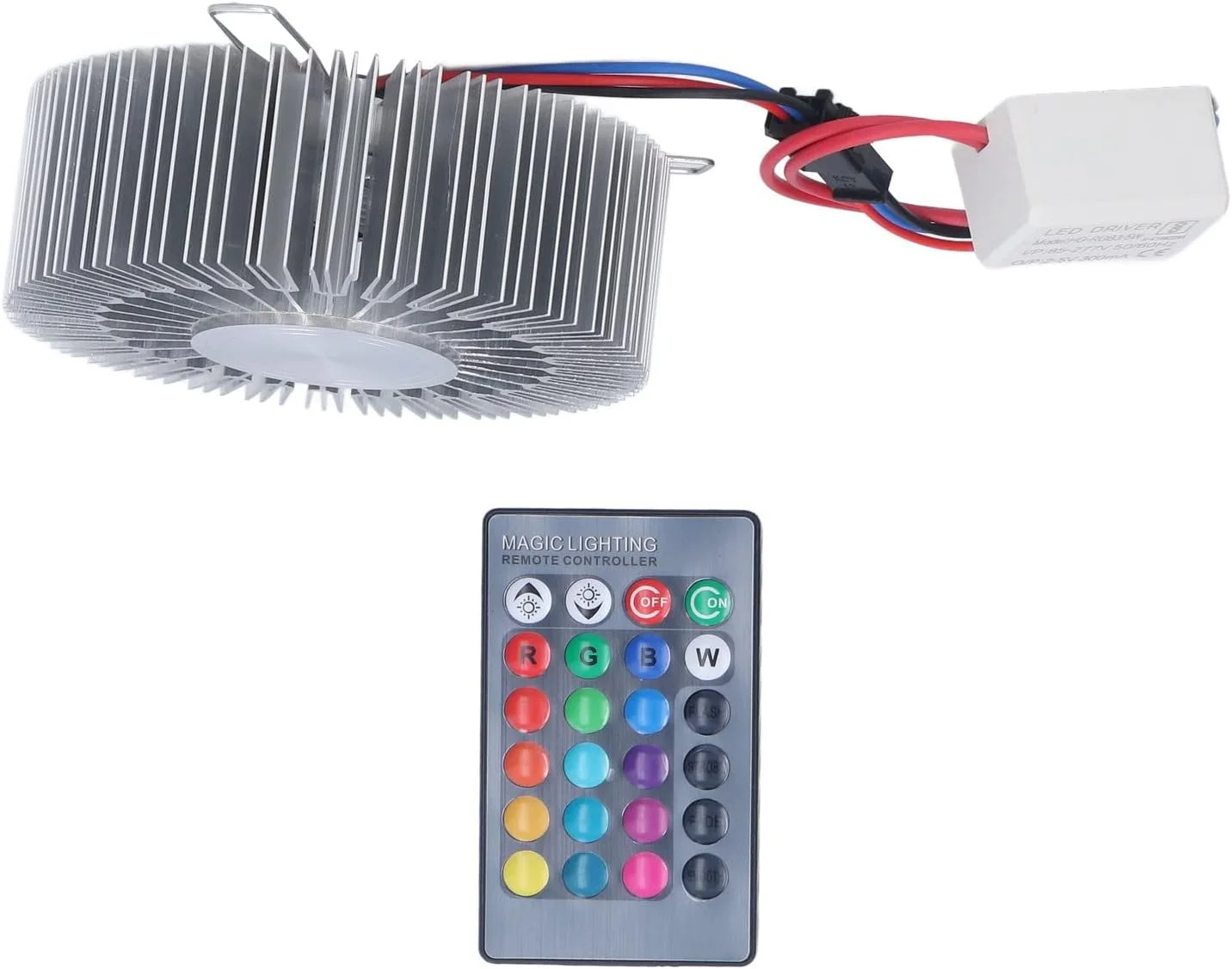 چراغ دیواری طرح گل آفتابگردان آلومینیومی 3 وات RGB LED با کنترل از راه دور مناسب اتاق خواب، نشیمن، 85-277 ولت