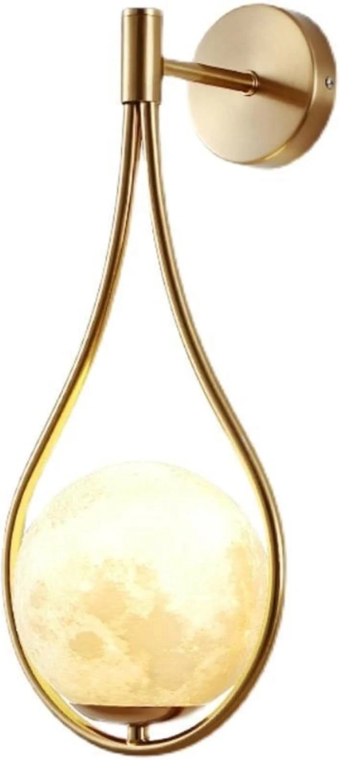 چراغ دیواری FBREDWS مدل ماه، چراغ دیواری ساده اتاق خواب کنار تخت، چراغ ماه سیاره ای، چراغ راه پله، چراغ دیوار پس زمینه اتاق نشیمن