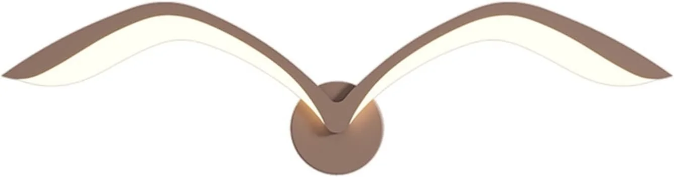 چراغ دیواری داخلی مدل 50CM LED، چراغ دیواری سفید قهوه ای آهنی اکریلیک برای اتاق نشیمن، راهرو، اتاق خواب