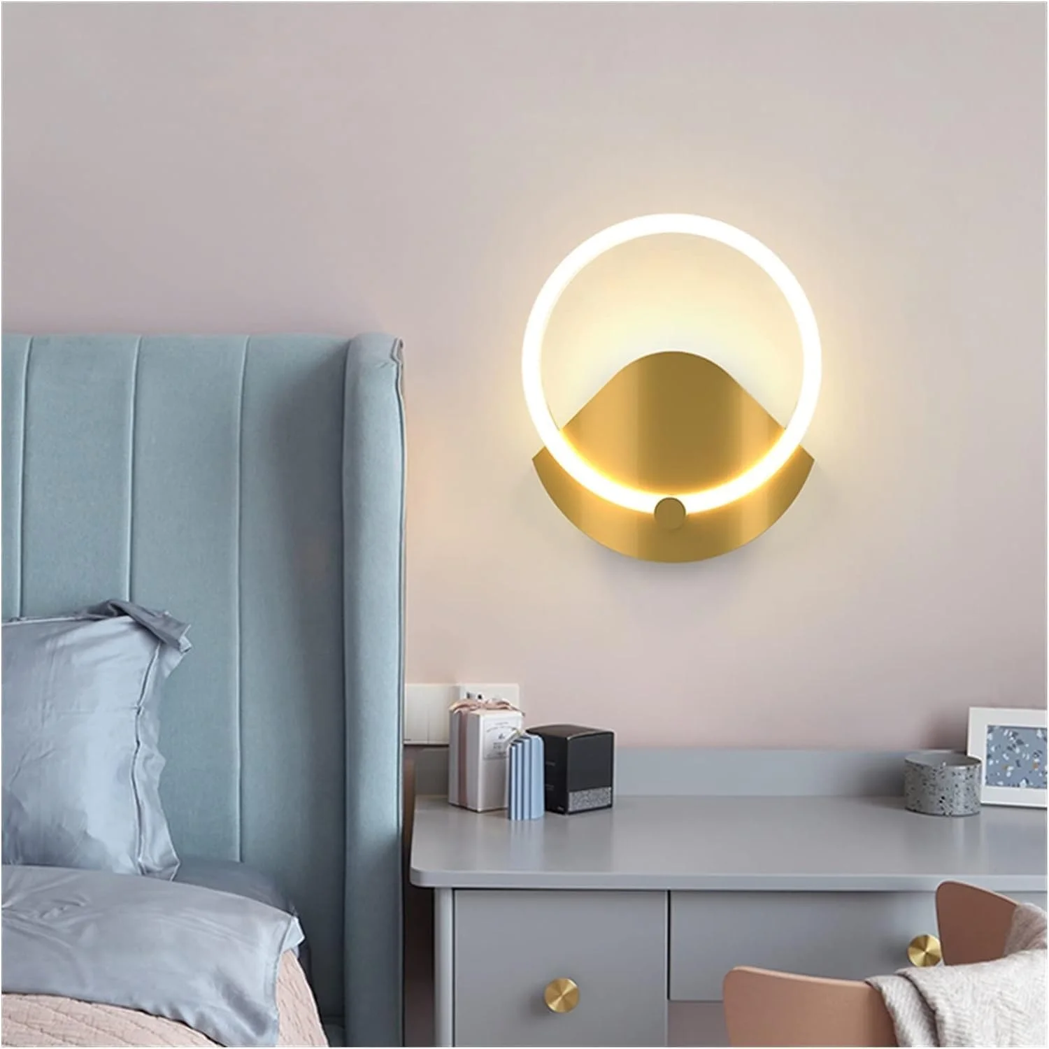 چراغ دیواری LED مشکی/طلایی، چراغ حمام، چراغ اتاق خواب، روشنایی مدرن داخلی منزل، چراغ دیواری Wandlamp، چراغ های دیواری اتاق