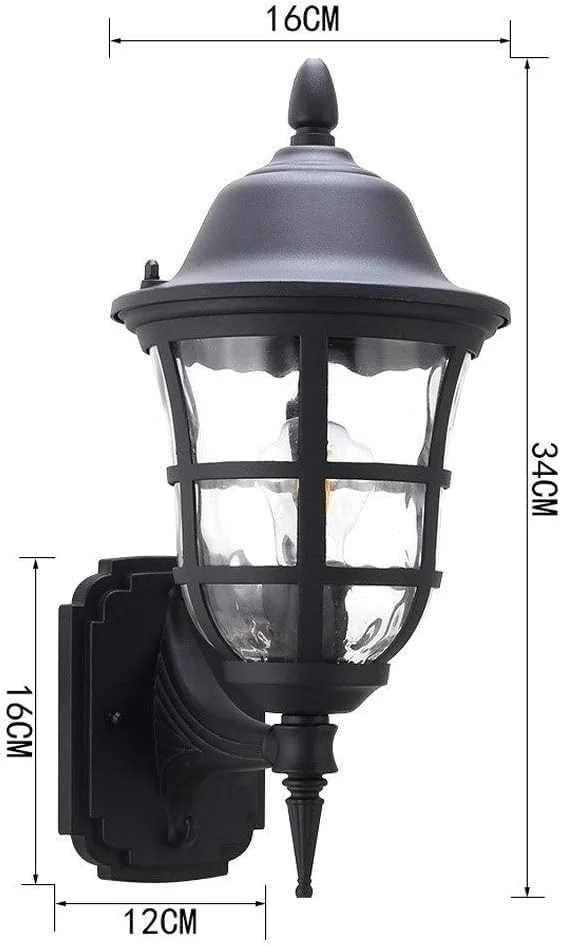 چراغ دیواری بیرونی طرح قدیمی، چراغ ایوان دیواری به سبک اروپایی، چراغ ضدآب