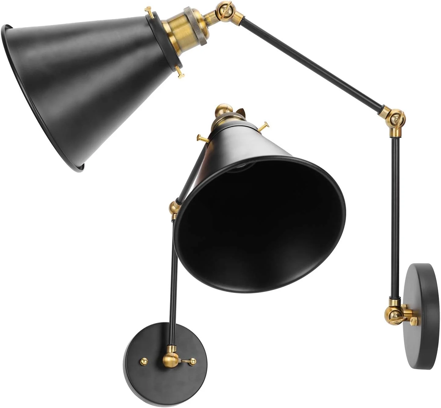 چراغ دیواری بازویی چرخشی صنعتی وینتیج، چراغ مطالعه کنار تخت، بازوی قابل تنظیم، سبک وینتیج، مشکی چراغ دیواری بازویی چرخشی صنعتی وینتیج، چراغ مطالعه کنار تخت، بازوی قابل تنظیم، سبک وینتیج، مشکی