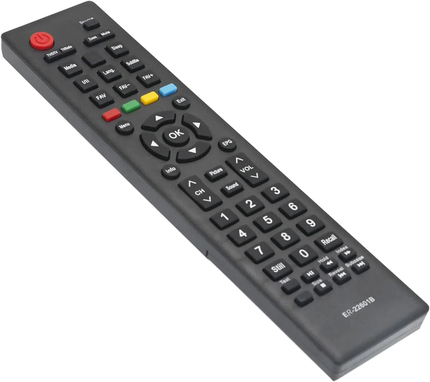 ریموت کنترل جایگزین Allimity ER-22601B مناسب برای تلویزیون هایسنس مدل های H32N2100S H39N2110S HE43M2165FTS H32MEC2150S H32N2105S H43N2100S H40M2100S H49N2100S LHD32D50TS H39A51000000000 LHD24D33NSEU H49NEC2000S