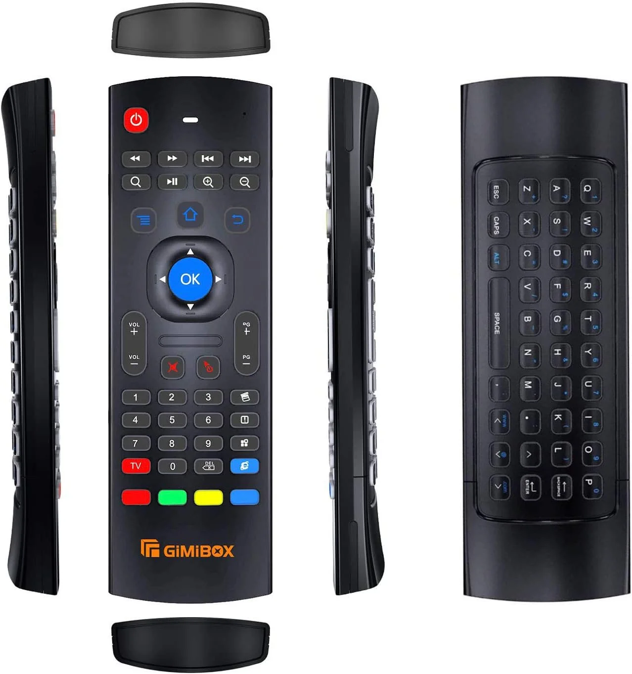 موس هوایی Gimibox برای اندروید تی وی باکس، کیبورد بی سیم MX3 Pro 2.4G کنترل از راه دور تلویزیون هوشمند با دسته بازی حسگر حرکتی کنترل از راه دور اندروید برای اندروید تی وی باکس/کامپیوتر/تلویزیون هوشمند/پروژکتور/HTPC/کامپیوتر همه کاره