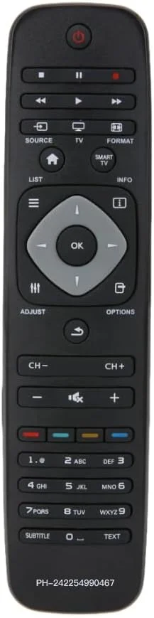 ریموت کنترل جایگزین فیلیپس FOXRMT، ریموت کنترل جهانی برای تلویزیون هوشمند فیلیپس سازگار با Philips 40PFL5007H/12 40PFL5007K/12 40PFL5007T/12