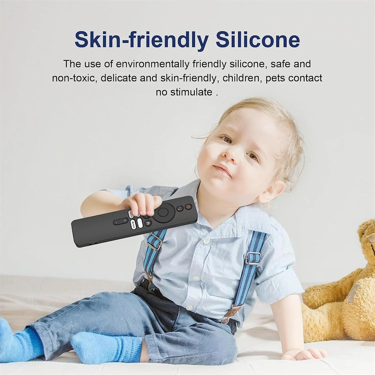 کاور کنترل از راه دور Xspring، قاب کنترل تلویزیون انعطاف پذیر و ضد ضربه، سطح ضد لغزش، ایده آل برای سرگرمی در اتاق نشیمن، مناسب برای انواع مدیا پلیرها، محافظت ایمن