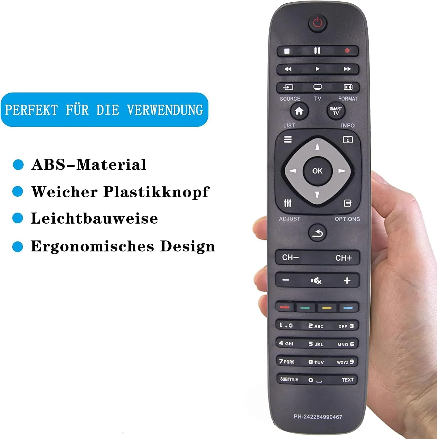 ریموت کنترل جایگزین فیلیپس FOXRMT، ریموت کنترل جهانی برای تلویزیون هوشمند فیلیپس سازگار با Philips 40PFL5007H/12 40PFL5007K/12 40PFL5007T/12 ریموت کنترل جایگزین فیلیپس FOXRMT، ریموت کنترل جهانی برای تلویزیون هوشمند فیلیپس سازگار با Philips 40PFL5007H/12 40PFL5007K/12 40PFL5007T/12