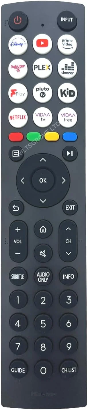 ریموت کنترل تلویزیون اصلی هایسنس EN2N36H سازگار با 43A7KQ 43A6K 65U6KQ 43A6KTUK 43E78KQTUK 50A6KTUK 50A7KQTUK 50E78KQTUK 55A6KTUK 55A7KQTUK ریموت کنترل تلویزیون اصلی هایسنس EN2N36H سازگار با 43A7KQ 43A6K 65U6KQ 43A6KTUK 43E78KQTUK 50A6KTUK 50A7KQTUK 50E78KQTUK 55A6KTUK 55A7KQTUK