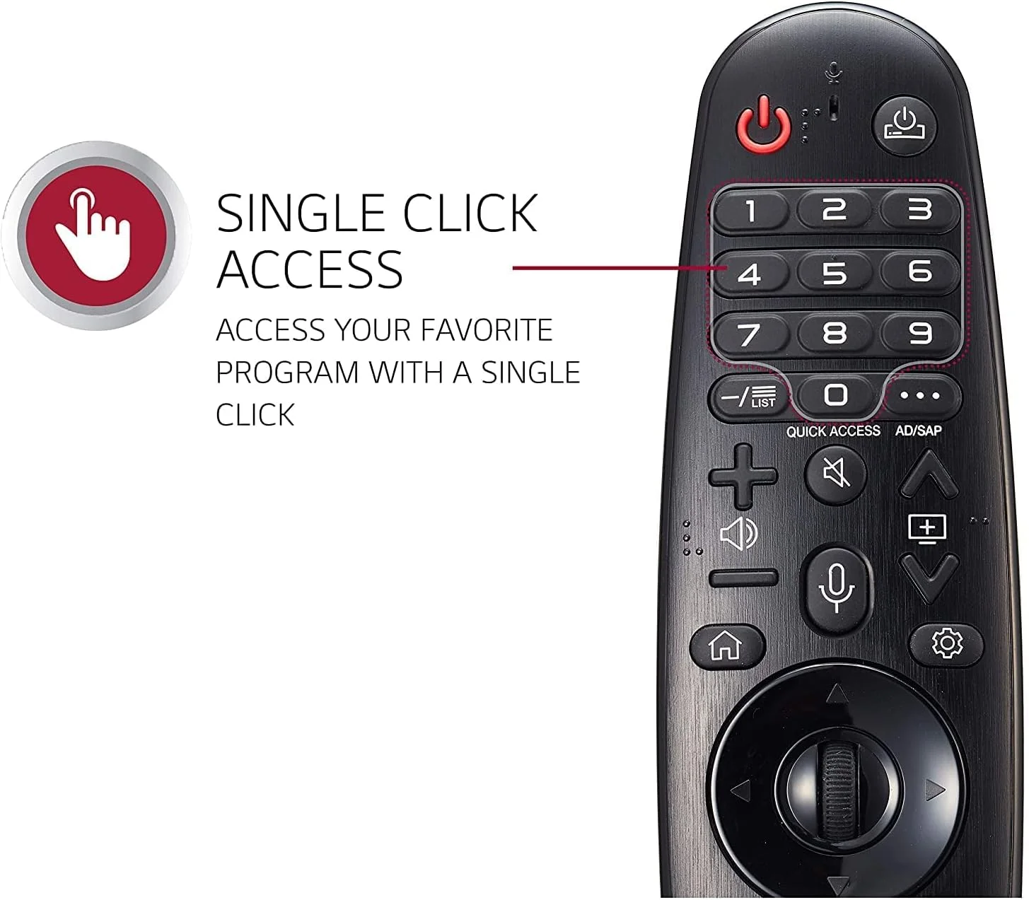 ریموت کنترل جایگزین جدید ELTERAZONE، ریموت کنترل مناسب، ریموت کنترل جهانی سازگار با تلویزیون های هوشمند ال ای دی ال جی سازگار با ال ای دی جادویی ال جی با ماوس و نشانگر (بدون صدا)