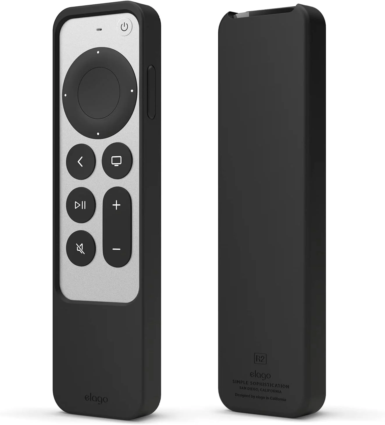 کاور محافظ باریک Elago R2 سازگار با ریموت سیری Apple TV 4K HD نسل سوم (2022) و ریموت سیری Apple TV نسل دوم (2021) دسترسی کامل به تمام عملکردها - مشکی