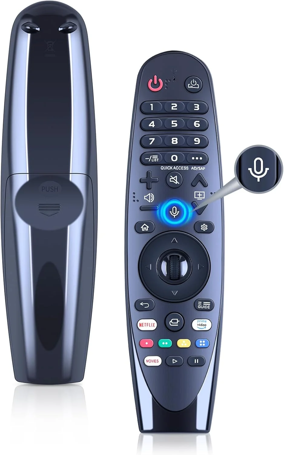 ریموت کنترل جادویی صدا مناسب برای تلویزیون های هوشمند ال جی مدل های AN-MR20GA AN-MR19BA، با عملکرد اشاره گر و صدا
