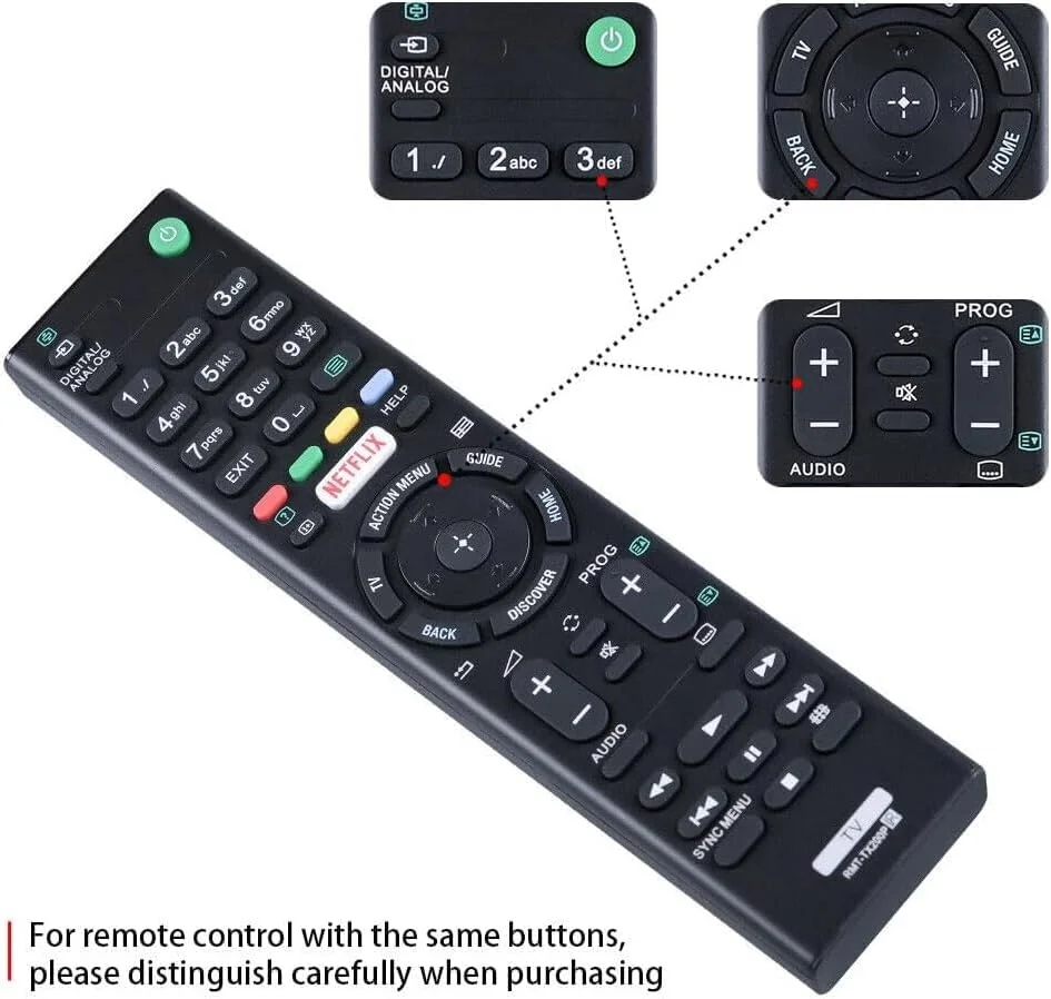 ریموت کنترل BURAQ RMT-TX200P مناسب برای تلویزیون سونی براویا KD-65X7500D KD-55X7000D KD55X7000D KD49X7000D KD-49X7000D KD65X7500D