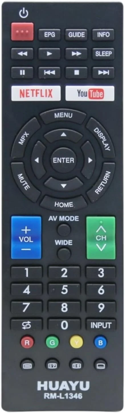 ریموت کنترل جایگزین BURAQ برای تلویزیون های شارپ AQUOS، مدل GB118WJSA مناسب برای تلویزیون های شارپ AQUOS مدل GB004WJSA GB005WJSA GA890WJSA GB105WJSA GA935WJSAE