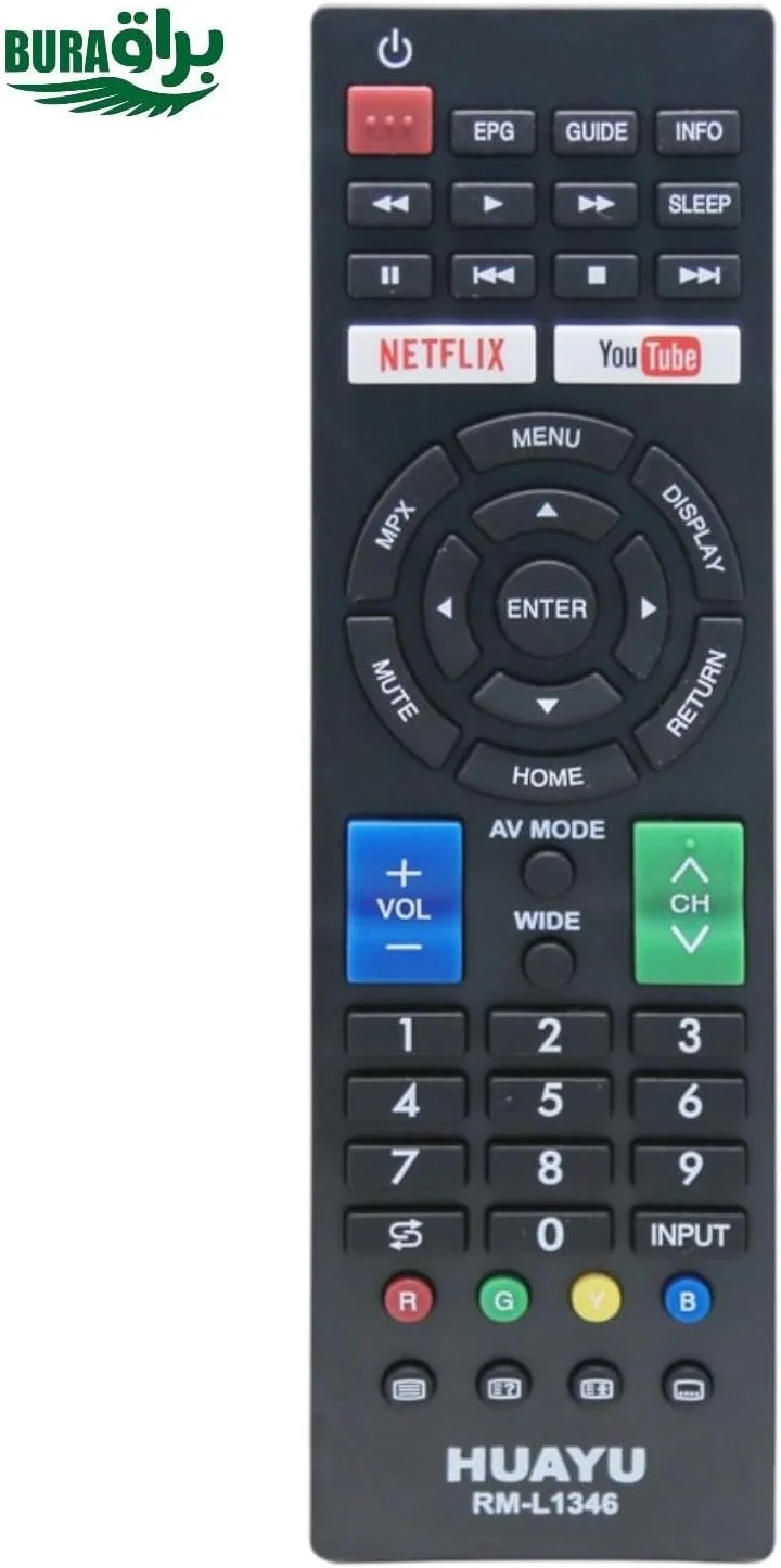 ریموت کنترل جایگزین BURAQ برای تلویزیون های شارپ AQUOS، مدل GB118WJSA مناسب برای تلویزیون های شارپ AQUOS مدل GB004WJSA GB005WJSA GA890WJSA GB105WJSA GA935WJSAE