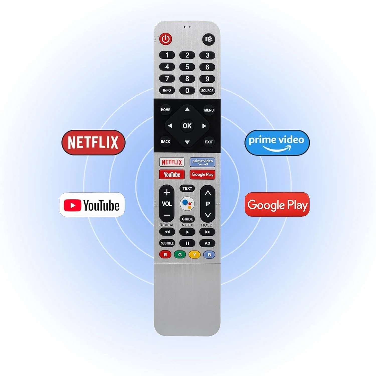 ریموت کنترل جایگزین جهانی BURAQ برای تمام تلویزیون های هوشمند اندروید Skyworth مدل های 55UB5500 55UB5550 50UB5550 50UB5560 43UB5500 43TB5000 43TB5050 43UB5550 43UB5560 65SUC9300 55SUC9350 65SUC9350