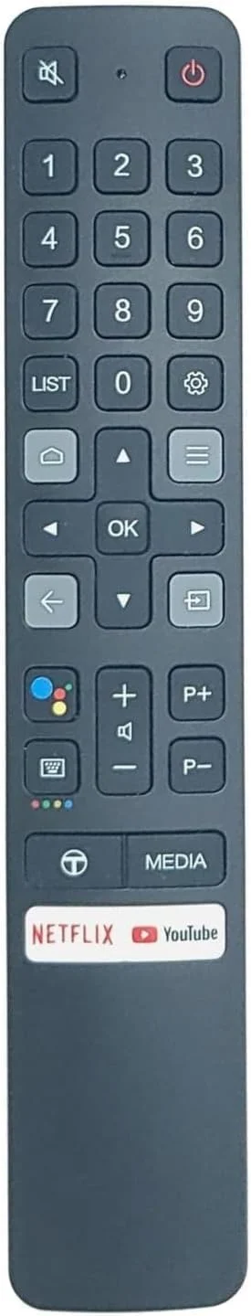 ریموت کنترل صوتی جایگزین BURQA برای تلویزیون اندروید TCL - کنترل از راه دور هوشمند جهانی با جستجوی صوتی - سازگار با مدل های تلویزیون اندروید TCL - جفت سازی و راه اندازی آسان - دستورات صوتی بدون نیاز به دست