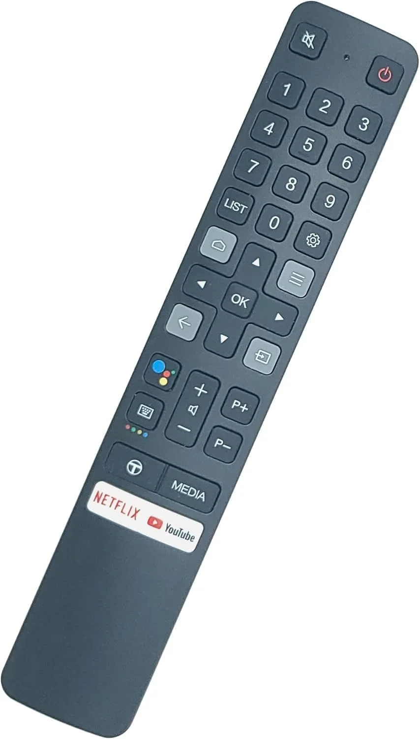 ریموت کنترل صوتی جایگزین BURQA برای تلویزیون اندروید TCL - کنترل از راه دور هوشمند جهانی با جستجوی صوتی - سازگار با مدل های تلویزیون اندروید TCL - جفت سازی و راه اندازی آسان - دستورات صوتی بدون نیاز به دست