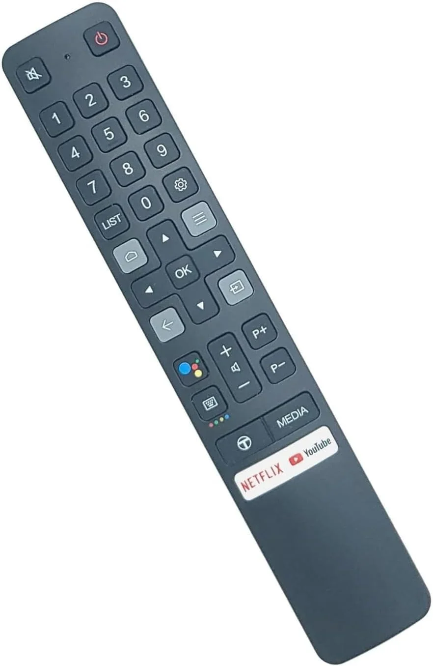 ریموت کنترل صوتی جایگزین BURQA برای تلویزیون اندروید TCL - کنترل از راه دور هوشمند جهانی با جستجوی صوتی - سازگار با مدل های تلویزیون اندروید TCL - جفت سازی و راه اندازی آسان - دستورات صوتی بدون نیاز به دست