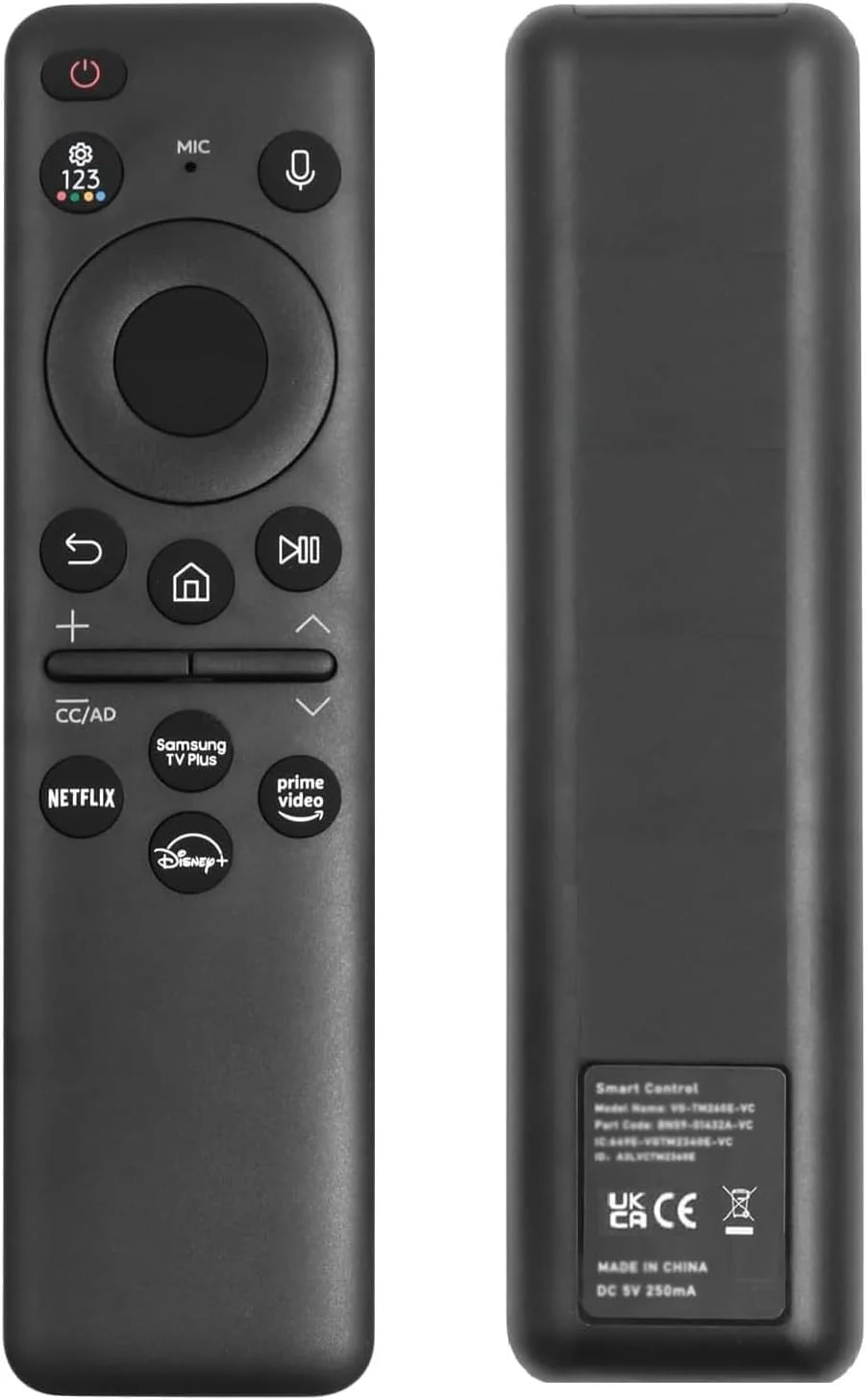 ریموت کنترل صوتی قابل شارژ BURAQ مدل TM2360E سازگار با تلویزیون های هوشمند Samsung-Neo QLED 8K (BN59-01432A) مدل های جدید 2023