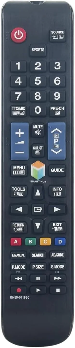 ریموت کنترل جایگزین جدید BURAQ BN59-01198C - جایگزینی ریموت کنترل BN5901198C مناسب برای تلویزیون SAMSUNG BN59 01198C UA60JU6400 UA48JU6400