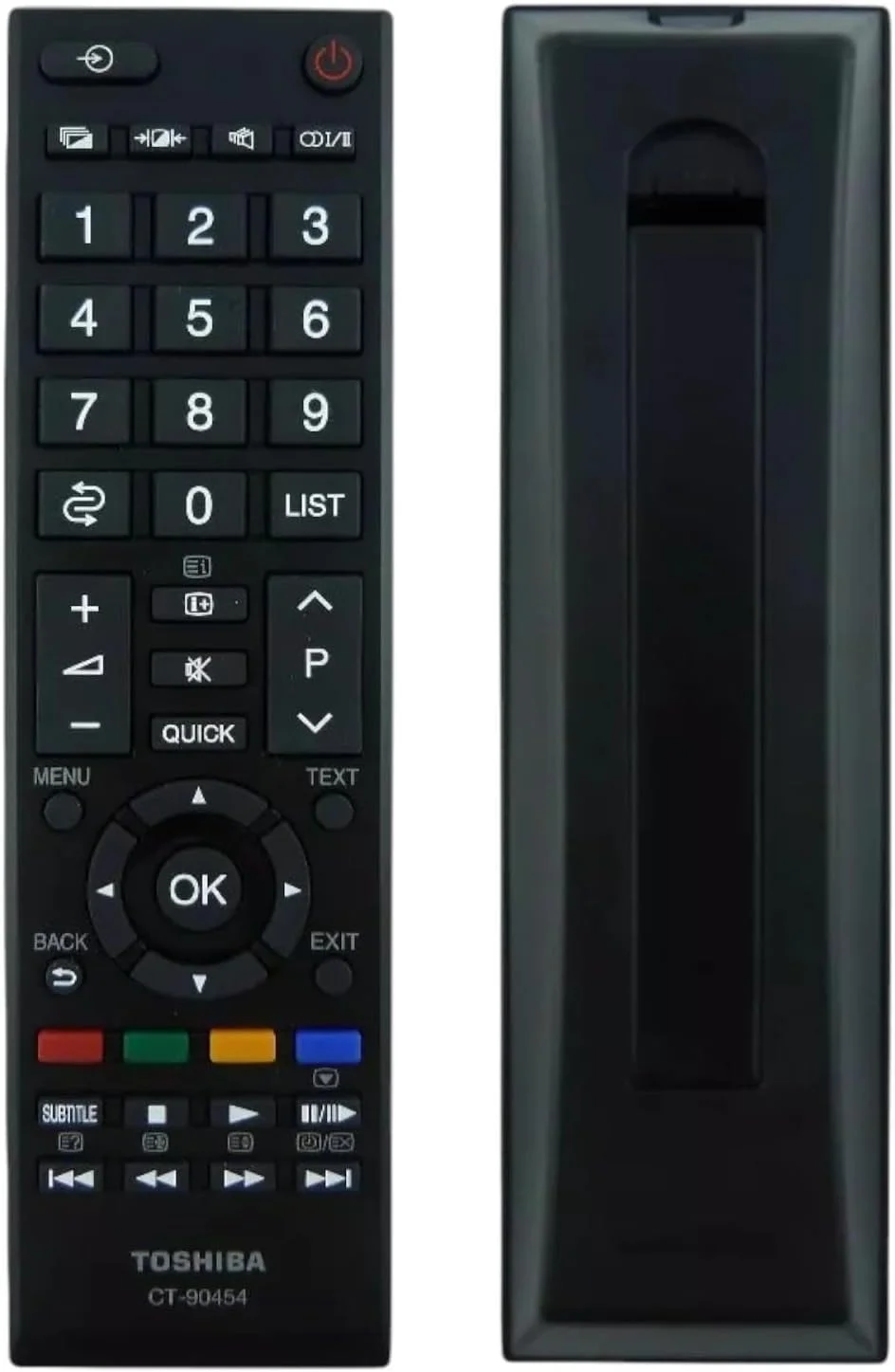 ریموت کنترل جایگزین BURAQ CT-90454 مناسب برای تلویزیون های هوشمند ال سی دی ال ای دی توشیبا مدل های 37AV616DB 40LV665DB 42AV635DB 42HL800A 42RV635DB