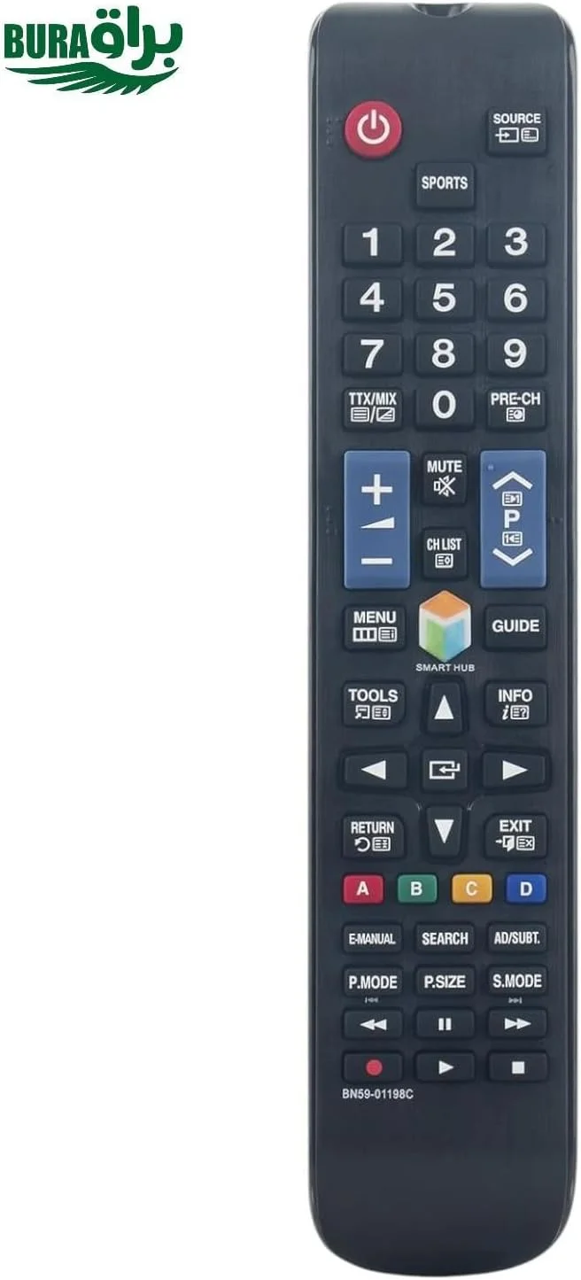 ریموت کنترل جایگزین جدید BURAQ BN59-01198C - جایگزینی ریموت کنترل BN5901198C مناسب برای تلویزیون SAMSUNG BN59 01198C UA60JU6400 UA48JU6400