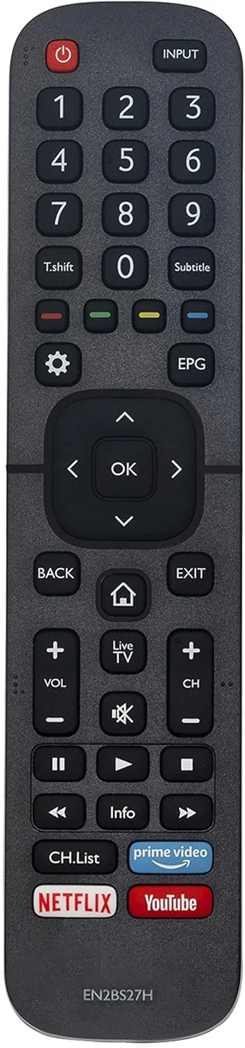 ریموت کنترل جایگزین AULCMEET EN2BS27H سازگار با تلویزیون های هوشمند هایسنس مدل های 58S5 65R6 65S8 75R6 75S8 70B7100UW 55B7100UW 43B7100UW 50B7100UW 65B7100UW 55B7100UW Q8600 65Q8600UWG B8000 B7100