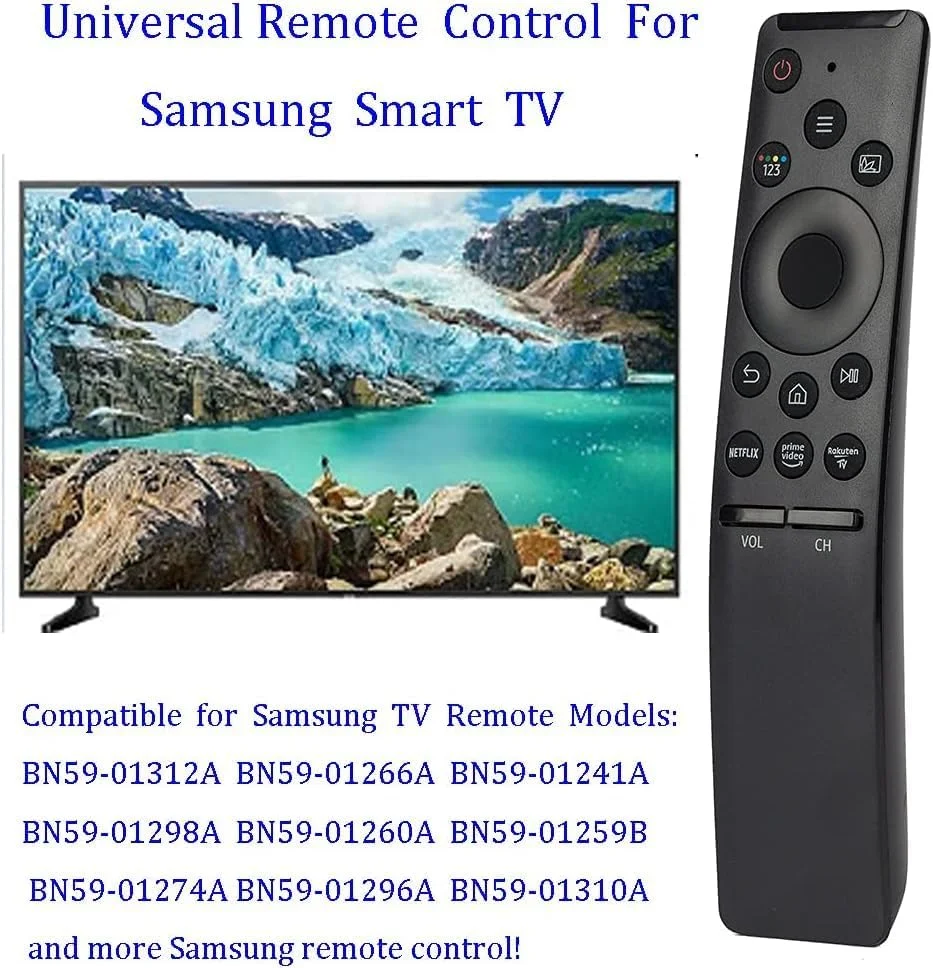 ریموت کنترل جهانی AWH جایگزین برای تلویزیون های هوشمند سامسونگ LCD/LED/UHD/QLED - تجربه کنترل یکپارچه با فناوری مادون قرمز - سازگاری کامل با تلویزیون های سامسونگ - مشکی