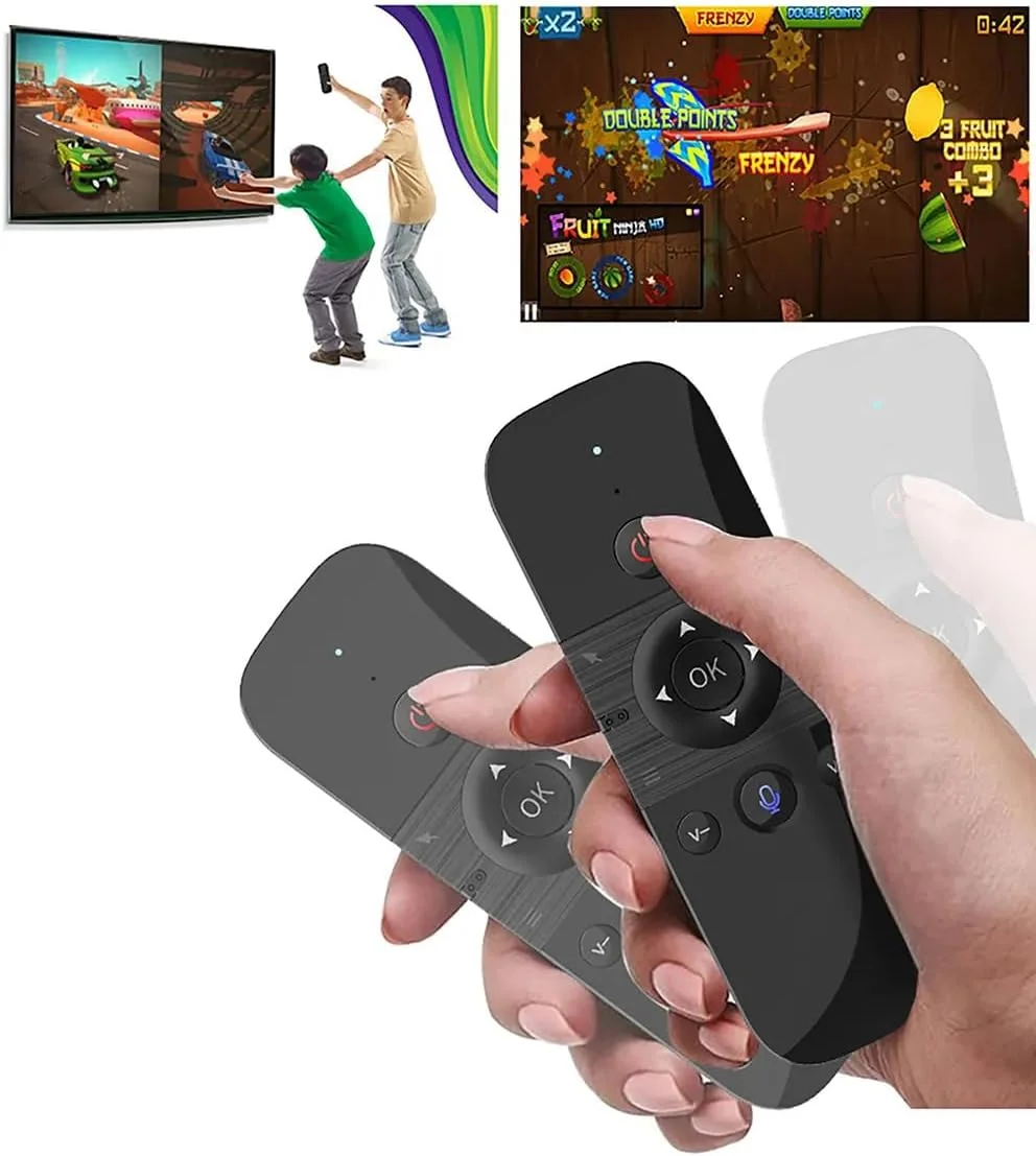 ریموت Azonee، ریموت ایر ماوس، ریموت کنترل تلویزیون جهانی، کیبورد بی سیم 2.4G چند منظوره برای HTPC PC Nvidia Shield Android TV Box PC پروژکتور همه کاره، نسخه صوتی