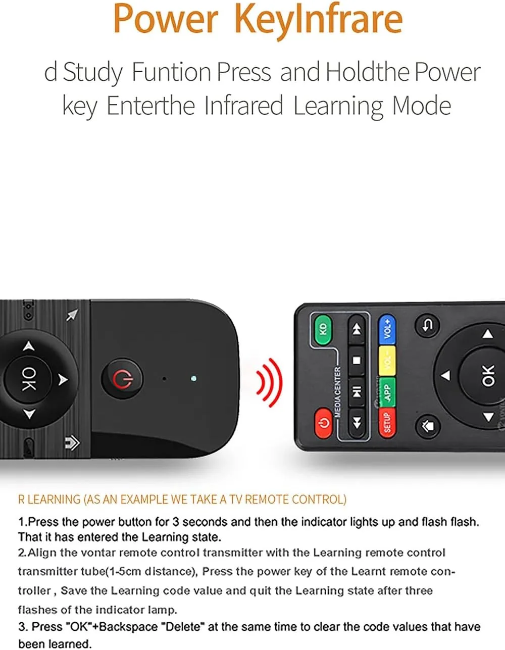 ریموت Azonee، ریموت ایر ماوس، ریموت کنترل تلویزیون جهانی، کیبورد بی سیم 2.4G چند منظوره برای HTPC PC Nvidia Shield Android TV Box PC پروژکتور همه کاره، نسخه صوتی